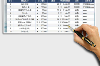 2021年行政办公用品转让收入统计表