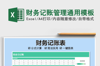 2021年财务记账管理通用模板