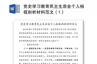 2021团支部专题组织生活会个人检视剖析材料