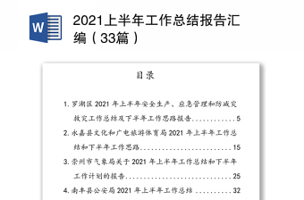 2021年上半年全会报告