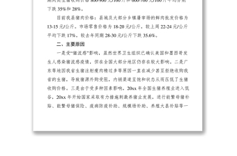 2021商务局对猪肉价格下跌趋势预测汇报