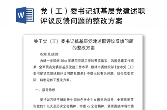 2022农业农村局党组书记抓基层党建述职考核反馈问题整改方案