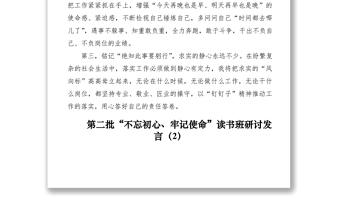 2021第二批“不忘初心、牢记使命”读书班研讨发言（4篇）