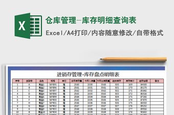 2022仓库管理物料领用表明细