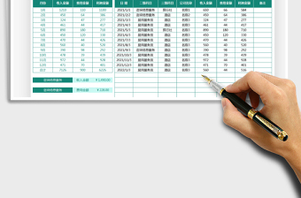 2021收支表-费用及利润统计免费下载