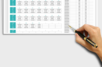 2022财务收支表-周统计-日历免费下载