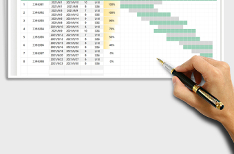 2021工作进度表-甘特图免费下载