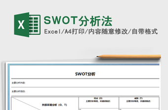 SWOT分析法免费下载
