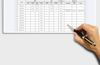 2021稻壳店铺模板销售统计表免费下载