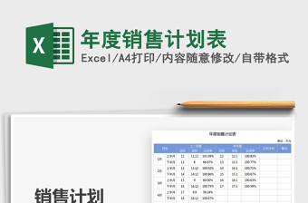 2021年度销售计划表免费下载