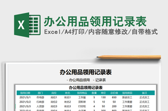 2022办公用品领用记录表表格样式