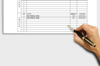 2022HR周工作计划安排表Excel模板免费下载