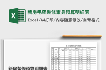 2022住宅装修家具家电购置清单