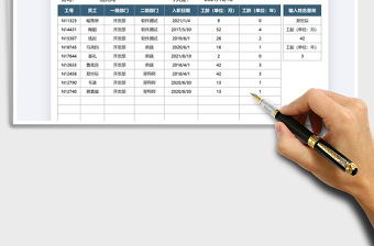 2021行政管理工龄计算模板免费下载