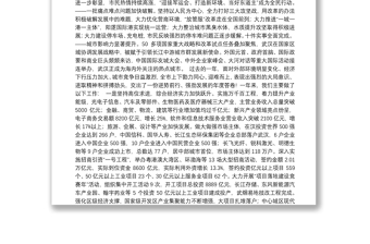 武汉市2019年《政府工作报告》