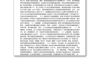 县文化广电旅游体育局党组书记述责述廉报告