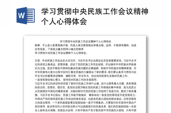 2022中央民族工作会议和铸牢中华民族共同体意识主题发言稿