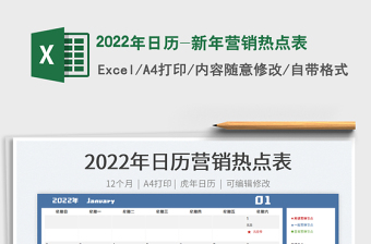 2022营销热点事件excel表格