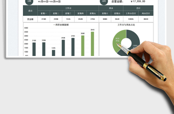 2022营业额一周统计数据图表免费下载