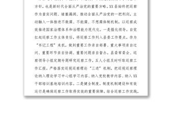 巡察巡视工作经验总结发言