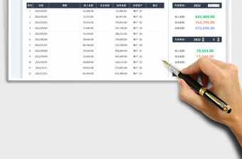 2022财务收支明细表免费下载