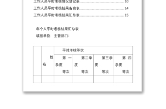 公务员平时考核工作表汇编（11篇）