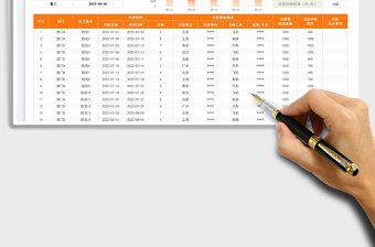 2023员工出差登记表免费下载