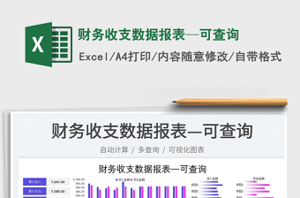 2023财务收支数据报表—可查询免费下载