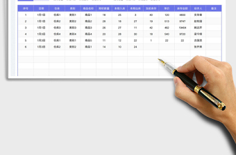 2023出入库自动计算表免费下载