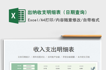 出纳收支明细表