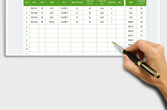 2023夏季高温补贴工资表自动计算统计免费下载