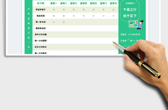 2023儿童宝贝每周习惯培养表免费下载