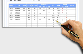 2023产品生产日报表免费下载