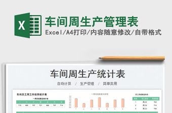 2023车间周生产管理表免费下载