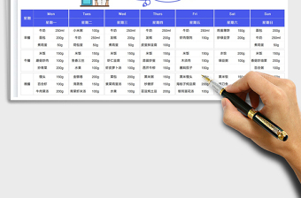 2023学生一周营养食谱清单免费下载