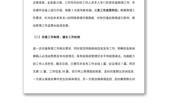 市纪委监委网络舆情工作总结