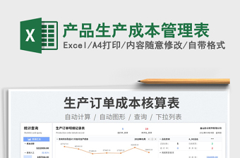 产品生产成本管理表