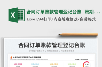 合同订单账款管理登记台账-账期提醒
