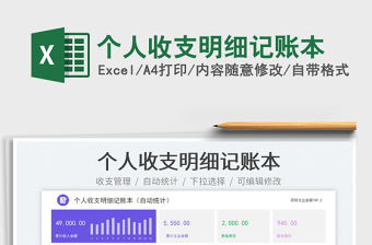 个人收支明细记账本