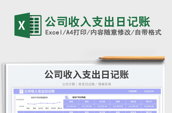 公司收入支出日记账