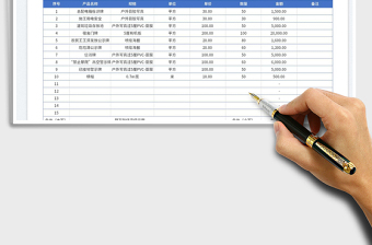 广告物料报价单