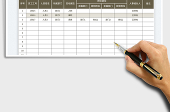 公司人员变动统计表