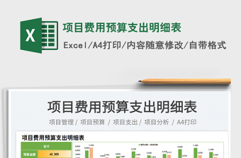 项目费用预算支出明细表