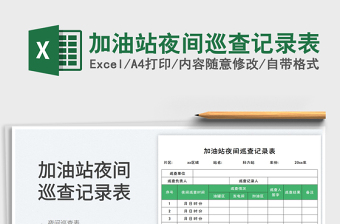 加油站夜间巡查记录表