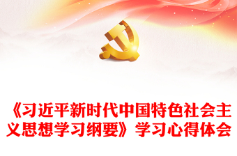 《习近平新时代中国特色社会主义思想学习纲要》学习心得体会