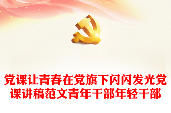 2022党旗所指团旗所向心讲稿