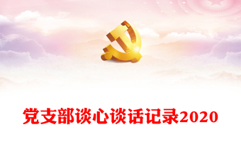 2021建党100周年党支部谈心谈话记录