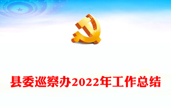 县委巡察办2022年工作总结