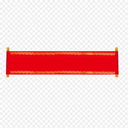 红色文本框标题框卷轴五角星装饰免抠元素素材