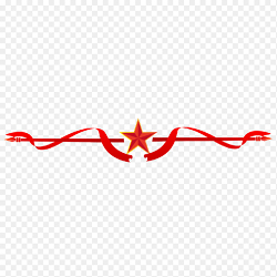 红色党建风五角星旗帜装饰免抠元素素材